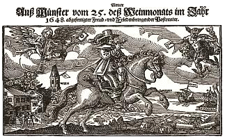 Flugblatt des Münsterschen Postreiters