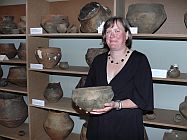 Die Archäologin Katharina Reckling berichtete im Stadtmuseum über die Grabungen "Auf dem Trüssel", an denen sie selbst beteiligt war 