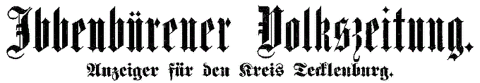 Zeitungstitel - Ibbenbürener Volkszeitung - 1898