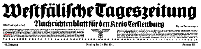  Zeitungstitel der Ibbenbürener Volkszeitung - 1. Juli 1942 bis 1945