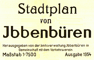 Stadtplan Ibbenbüren - 1954