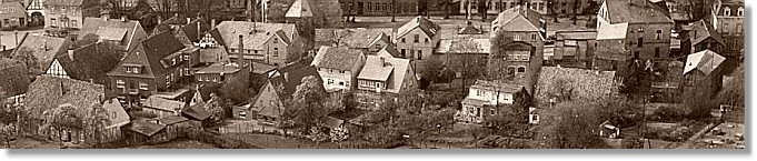 © Foto Seite oben - Luftaufnahme (Ausschnitt) Brunnenstraße 1950er - Sammlung Suer