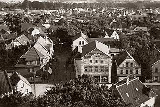 Blick von der Christuskirche auf den Unteren Markt - 1949