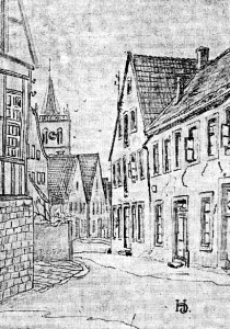 Das ist die alte Kanalstraße in Ibbenbüren - 1928