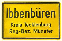 Ortstafel Ibbenbüren - Kreis Tecklenburg