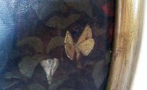 Schmetterling, Detail im Ölgemälde im Salon