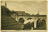 Sandstein-Bogenbrücke über die Eisenbahn in Laggenbeck - 1924