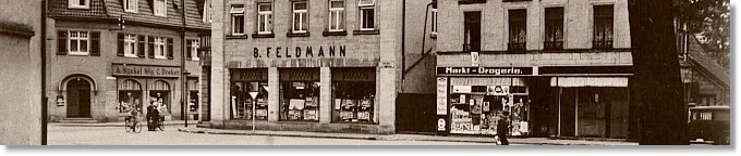 Unterer Markt mit Dreker, Eisen Feldmann und Markt Drogerie Ca. 1930 - Sammlung Kipp