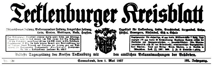 Tecklenburger Kreisblatt 