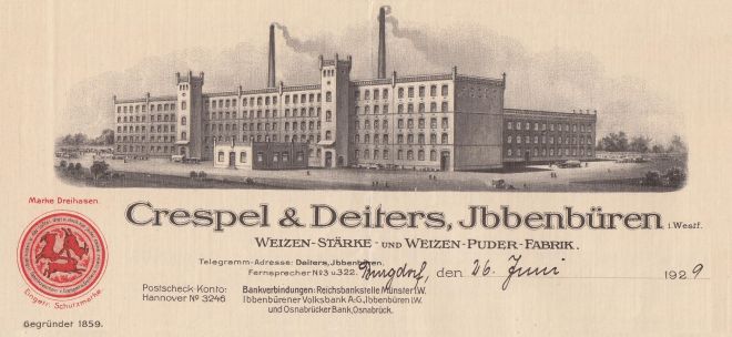 Briefkopf - Crespel & Deiters von 1929