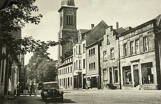 Große Straße und St.-Mauritiuskirche - 1954