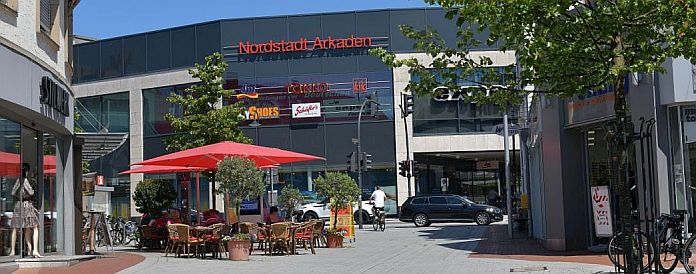 Blick zu den Nordstadt-Arkaden