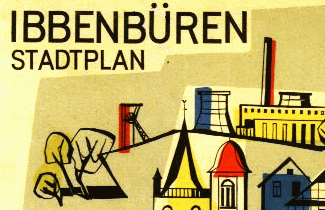 Stadtplan - Stadt Ibbenbüren von 1950