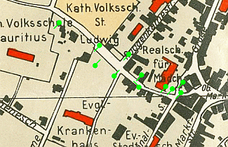 Aufnahmestandpunkte - Synagogenstraße/Schulstraße