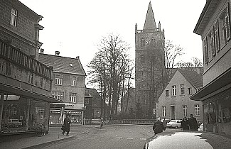 Unterer  Markt mit Blick auf die Christuskirche - 1955