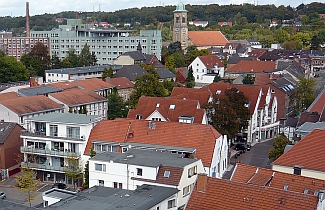 Blick nach Norden vom Turm der Christuskirche