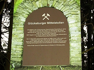 Inschrift am Glücksburger Mittelstollen