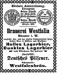 Brauerei Westfalia - Münster i. W.