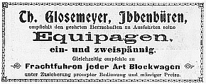 Anzeige Th. Glosemeyer - 1902