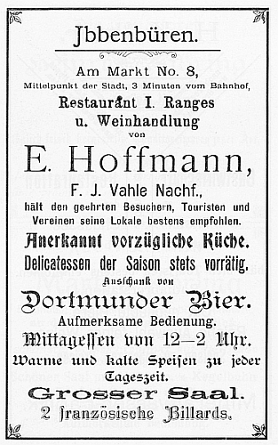 E. Hoffmann - Restaurant - Am Markt No. 8.