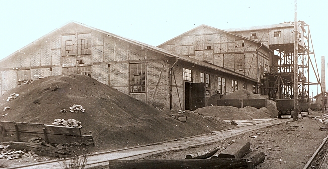 Gleisanlage an der Metallerzaufbereitung am Permer Stollen (1920)