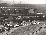 Neuer Busbahnhof und alter Bahnhof Ibbenbüren - 1979